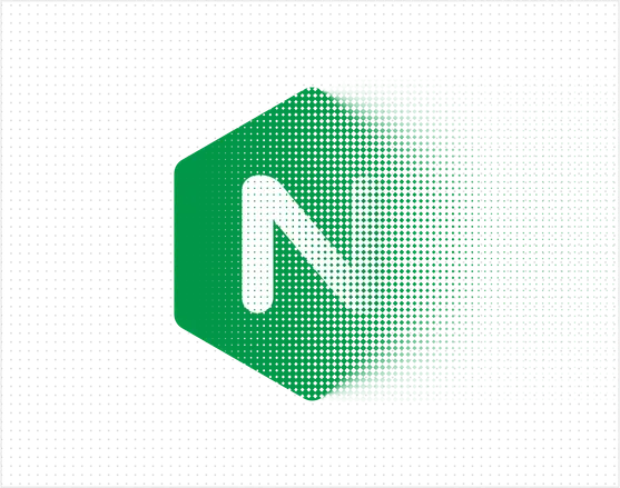 Illustration of fading out NGINX logo